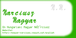 narciusz magyar business card